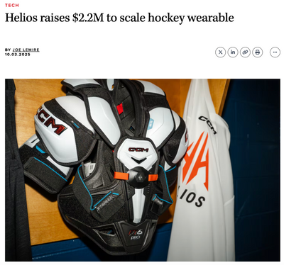 HELIOS raises $2.2M to scale hockey wearable